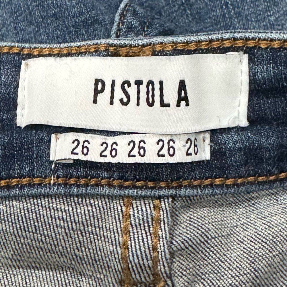 Pistola Lanissa Distressed Denim Raw Hem Mid Rise Skinny Jeans Women’s 26 - Picture 4 of 5